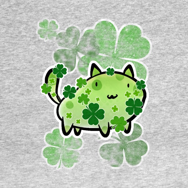 Green Clover Cat by saradaboru